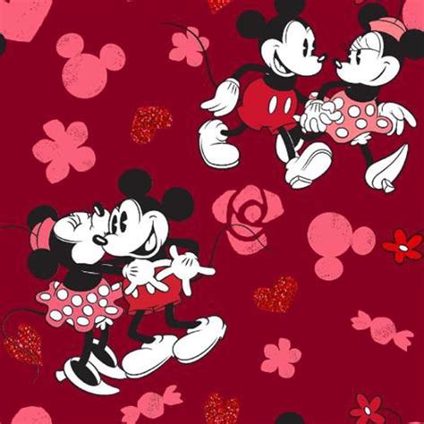 Disney Mickey And Minnie Mouse Love Fabric The Quilt Shop
