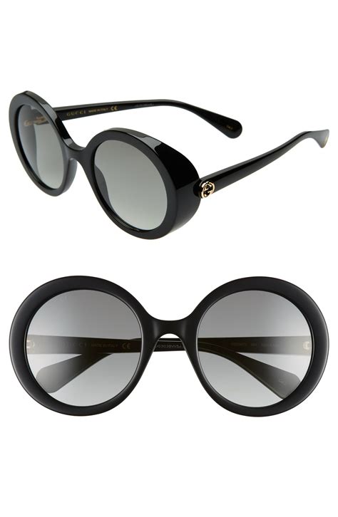 gucci 53mm round sunglasses nordstrom round sunglasses sunglasses black round sunglasses