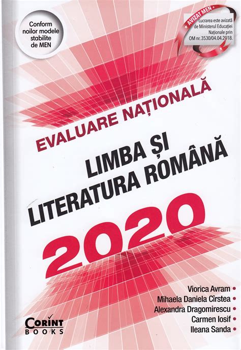 Evaluare Nationala 2020 Limba Si Literatura Romana Pdf Autor Viorica