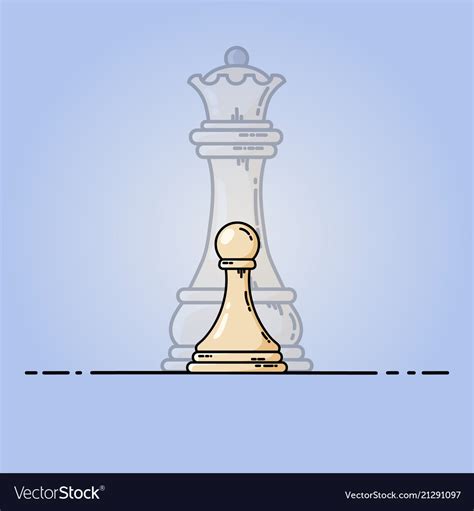 White Pawn Becomes Queen Royalty Free Vector Image