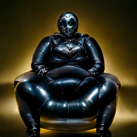 Prompthunt A Beautiful Chubby Woman Dressed In Shiny Dark Latex With A