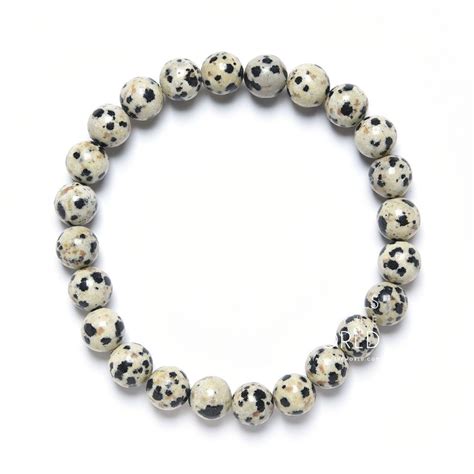 Dalmatian Jasper Bead Bracelet Crystals Of The World