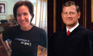 John Roberts Lesbian Cousin Is Attending Supreme Court Hearing On Gay Marriage Ban And She