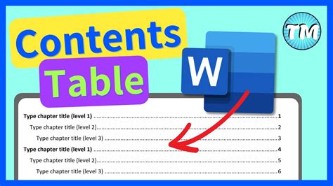 How To Create A Table Of Contents In Microsoft Word Add An Automatic