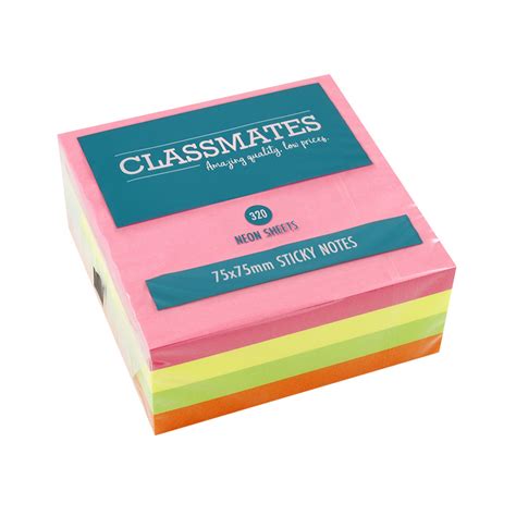 Classmates Sticky Notes Assorted 75x75mm