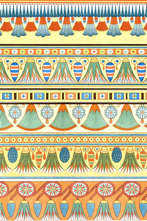 Egyptian Border Designs Egyptian Drawings Egyptian Design Pattern