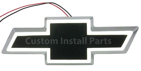 Custom Install Parts Front Grille Textured Black Led Bowtie Compatible