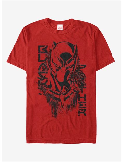 Marvel Black Panther Paint T Shirt Red Hot Topic