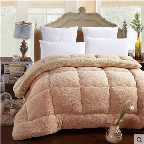 Camelhair Warm Winter Wool Quilt Thicken Comforter Duvet Blanket Lamb