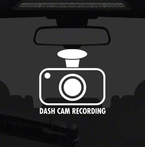 Stylish Dash Cam Sticker Warning Dash Cam Cctv Stickers Van Camera Security Car Camera
