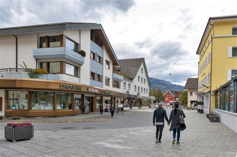Downtown of Liechtenstein Kingdom Capital,Vaduz Stock Image - Image of ...