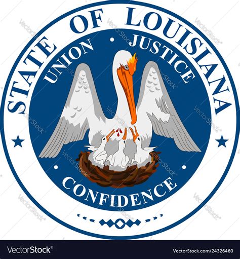 Coat Of Arms Of Louisiana Usa Royalty Free Vector Image