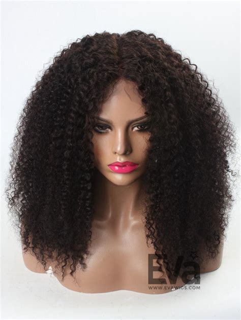 12 22 Natural Afro Curly Human Hair Full Lace Wig