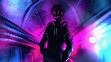 Cool Anonymous Neon Boy Wallpaper Hd Artist 4k Wallpapers Images And