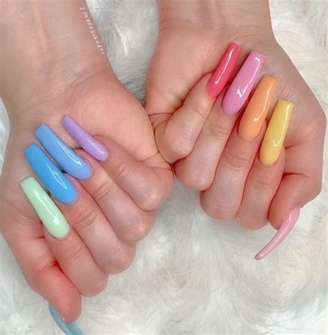 staypolished91 instagram long acrylic nail designs builder gel nails rainbow nails