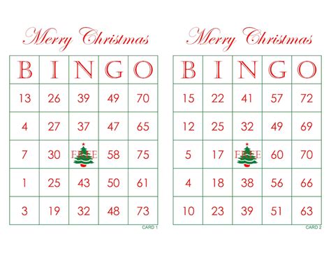 200 Merry Christmas Bingo Cards Pdf Download 2 Per Page Instant