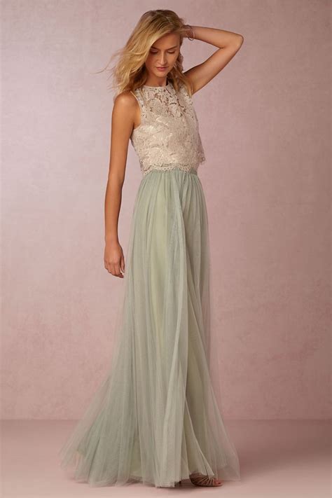 Cleo Topper And Louise Skirt Tulle Bridesmaid Dress Long Mint