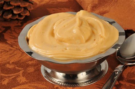 Butterscotch Pudding Stock Image Image Of Food Serving 33981379