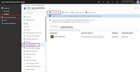 Tutorial Register An App With Azure Active Directory Microsoft