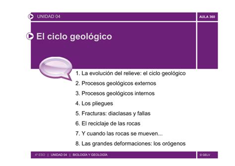 El Ciclo Geológico