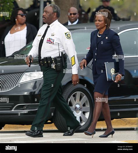 Orange County Sheriff Jerry Demings And His Wife Us Rep Val Demings Walk Into Funeral