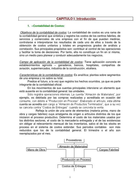 Costos Resumen Completo Pdf Costo Contabilidad