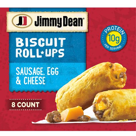 Jimmy Dean Sausage Egg And Cheese Biscuit Rollups 128 Oz 8 Ct Frozen