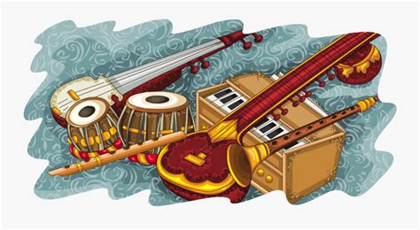 Indian Musical Instruments Collage Free Transparent Clipart Clipartkey