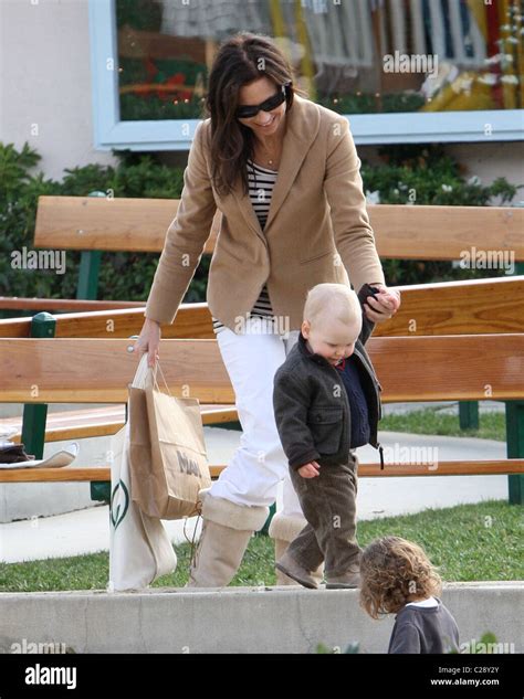 Minnie Driver Takes Her Son Henry Story Driver To Cross Creek Park In Malibu Los Angeles