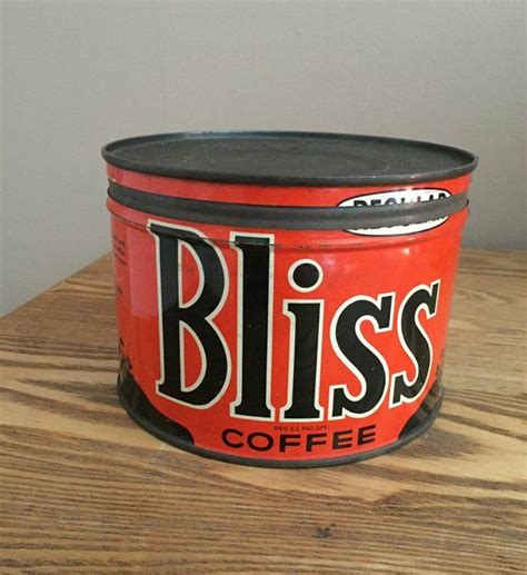 Vintage Bliss Coffee Can 1 Pound Tin With Lid Grocery Etsy Coffee