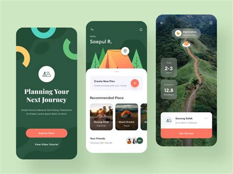 Here are the best camping apps to get before your next trip. Camping App Design | App design, User interface design ...