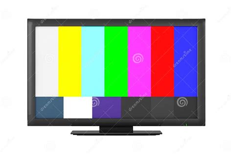 Television With Test Pattern Stock Illustration Illustration Of