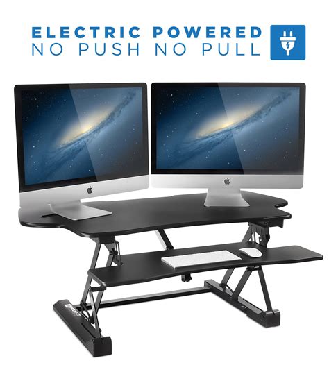 Mount It Electric Standing Desk Converter 48 Inch Extra Wide