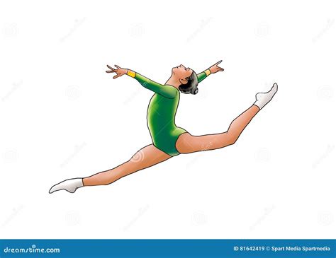 gymnast girl cartoon vector 10647935