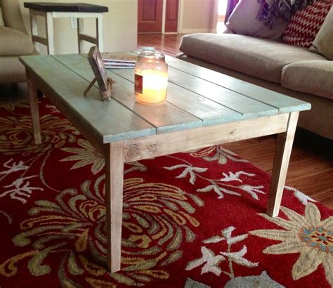Vintage loft iron glass bar coffee home ligting. Handmade Antiqued Cottage Style Coffee Table by Deep South ...