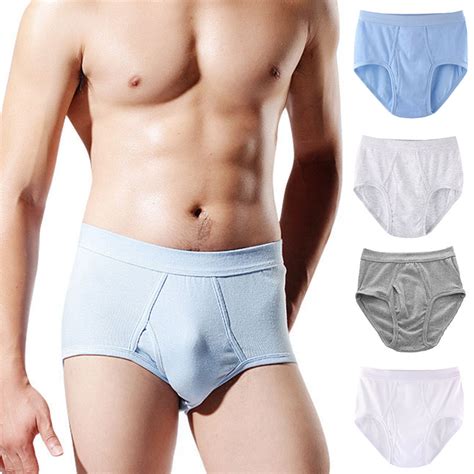 Men Panties Cotton Solid Middle Aged Elderly Men S Underwear Casual