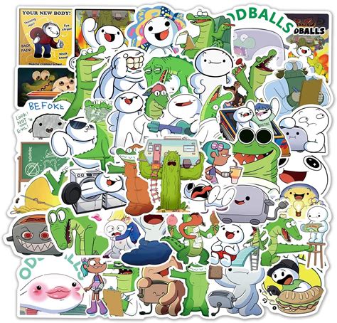 Cartoon Tv Play Oddballs Stickers James Cute Crocodile Max