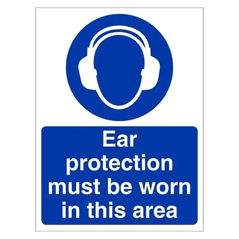 Ear Protection Must Be Worn In This Area Sign Safety Signs From Parrs Uk