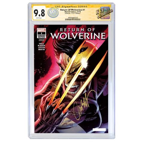 2018 Nycc Return Of Wolverine Campbell Gitd Variant Cgc Signature