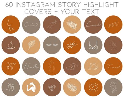 Boho Instagram Story Highlight Icons Boho Line Art Instagram Icons My