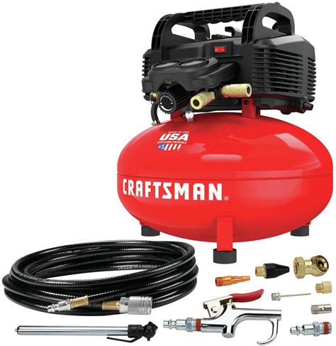 Craftsman Air Compressor 6 Gallon Pancake Oil Free With 13 Piece