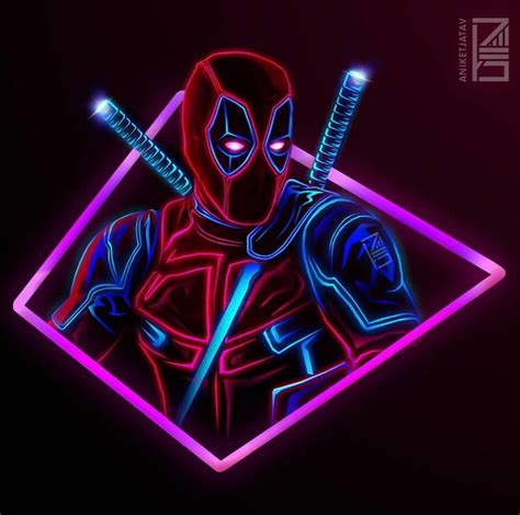 Maybe you would like to learn more about one of these? Aniket Jatav Marvel Neon Deadpool | Deadpool wallpaper ...