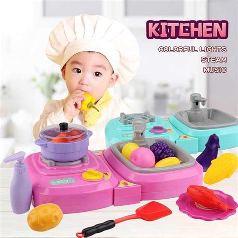 29pcs In 1 Kitchen Play Toy Mini Multi Purpose Gas Stove Wash Sink