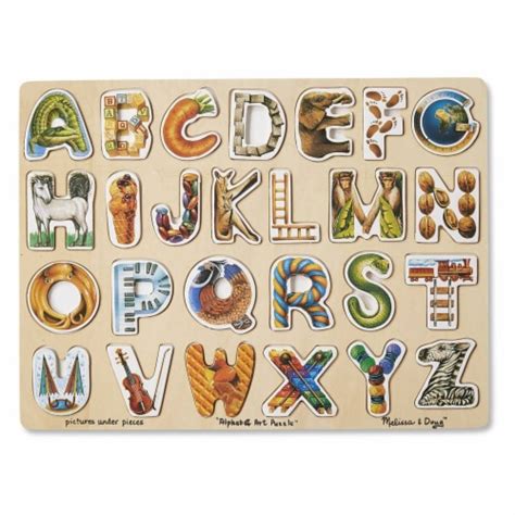 Melissa And Doug Wooden Alphabet Art Puzzle 1 Unit Ralphs