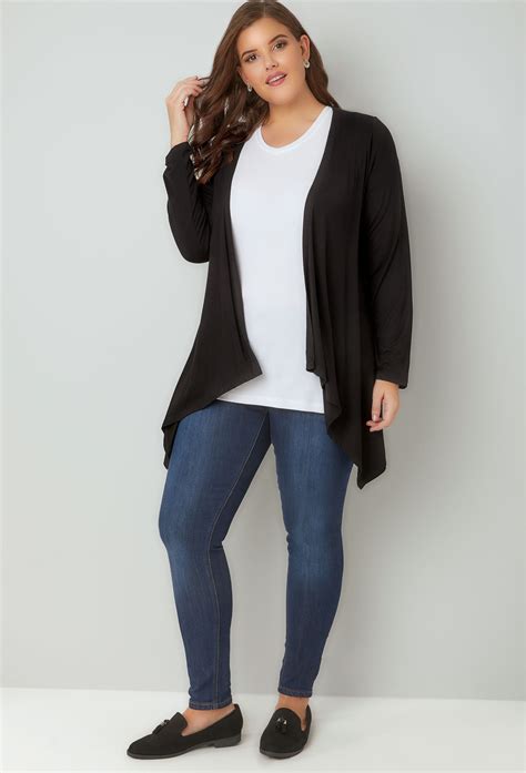 A simple similarity/difference metrics computed between a sample google default image and the downloaded image can easily solve this problem. Black Edge To Edge Waterfall Jersey Cardigan, Plus size 16 ...