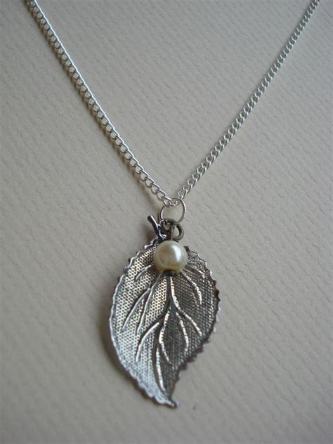 Delicate 18inch Silver Necklace With Silver Leaf By Delicateseeds 19