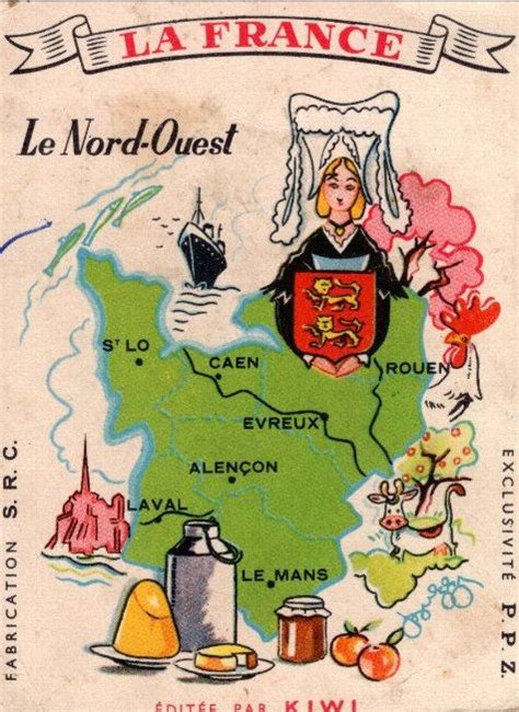 La France Région Nord Ouest Nord Ouest Cartes Illustrées France