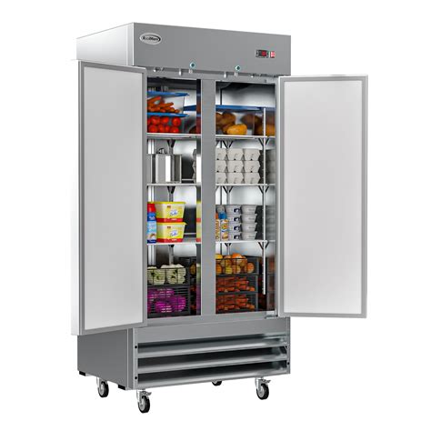 Koolmore 35 Cu Ft 2 Door Reach In Commercial Refrigerator Stainless