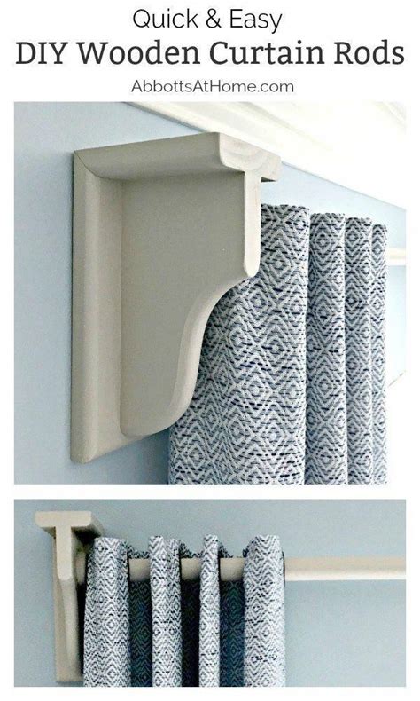 Quick And Easy Diy Wooden Curtain Rod Get Custom Curtain Rods And