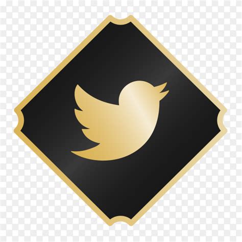 Logo Twitter With Golden Details Transparent Png Similar Png